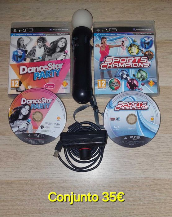 (Ps3) Comando Move + Camera + Dance Start Party + Sports Champions