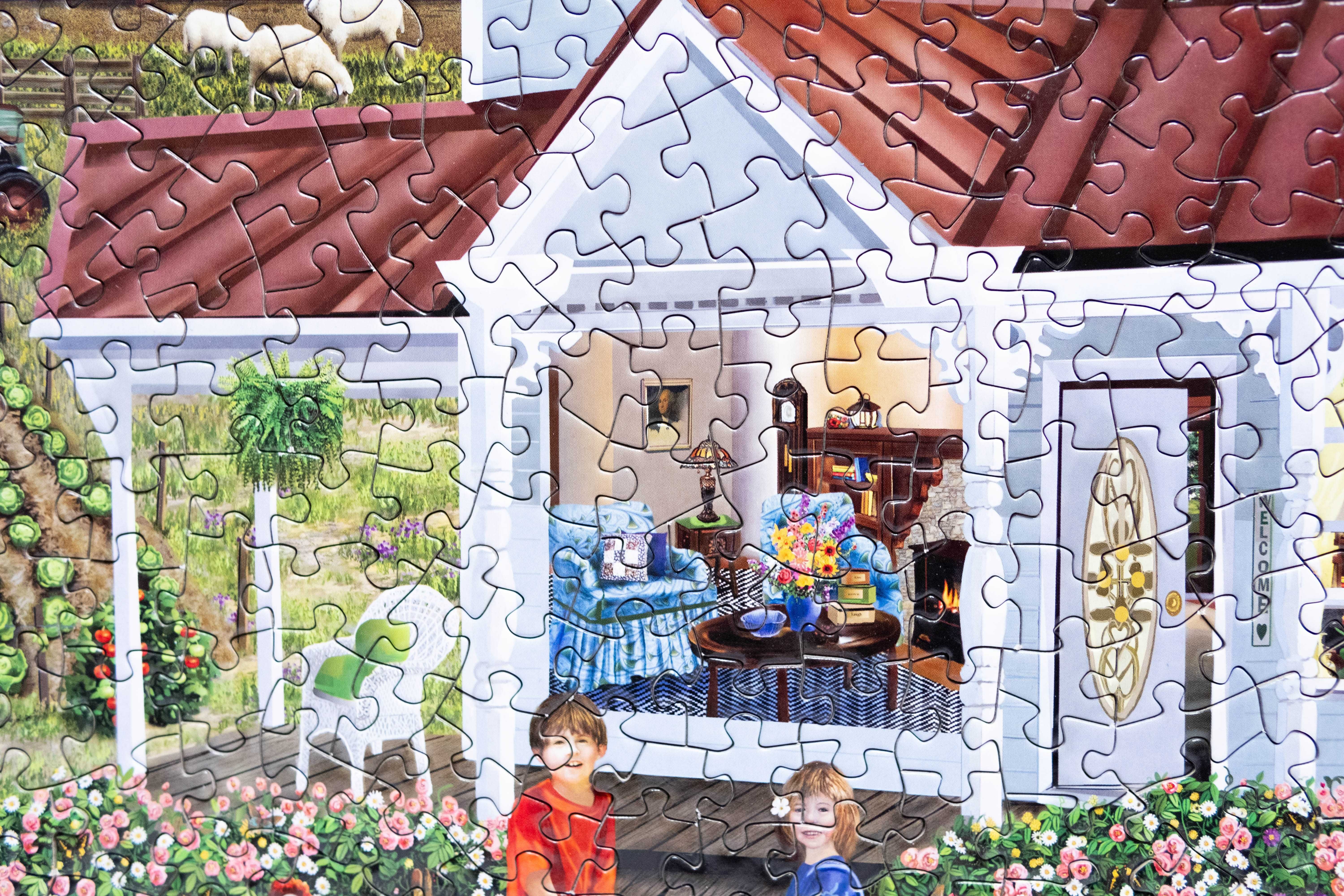 Puzzle konturowe Bits & Pieces Granny's Farm 750 el kompletne