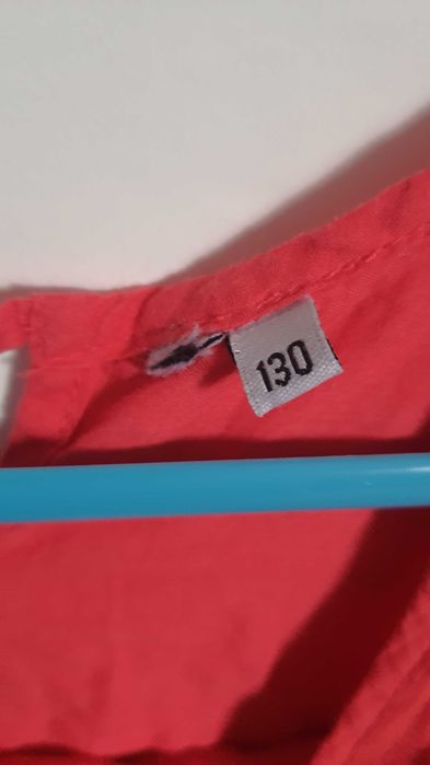 Sukienka letnia 130 czerwona dziewczęca