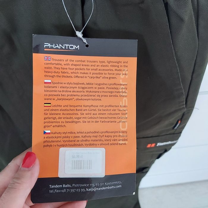 Nowe spodnie bojówki PHANTOM