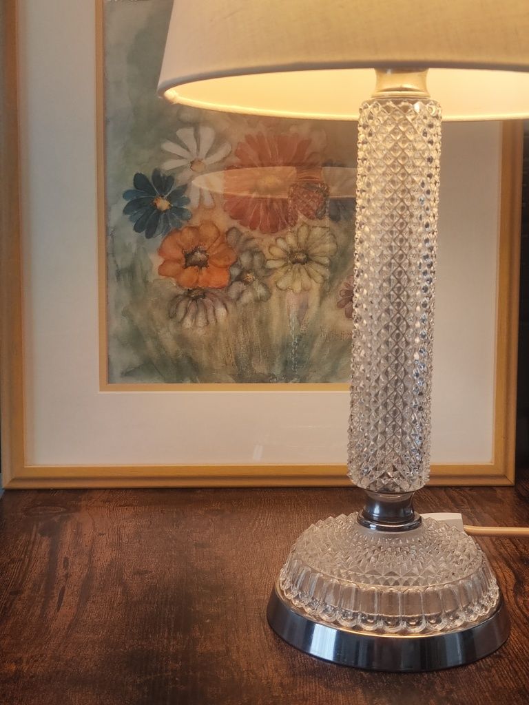 Lampa Graeco Leuchten, Niemcy, kryształ i chrom, wysokość 45 cm