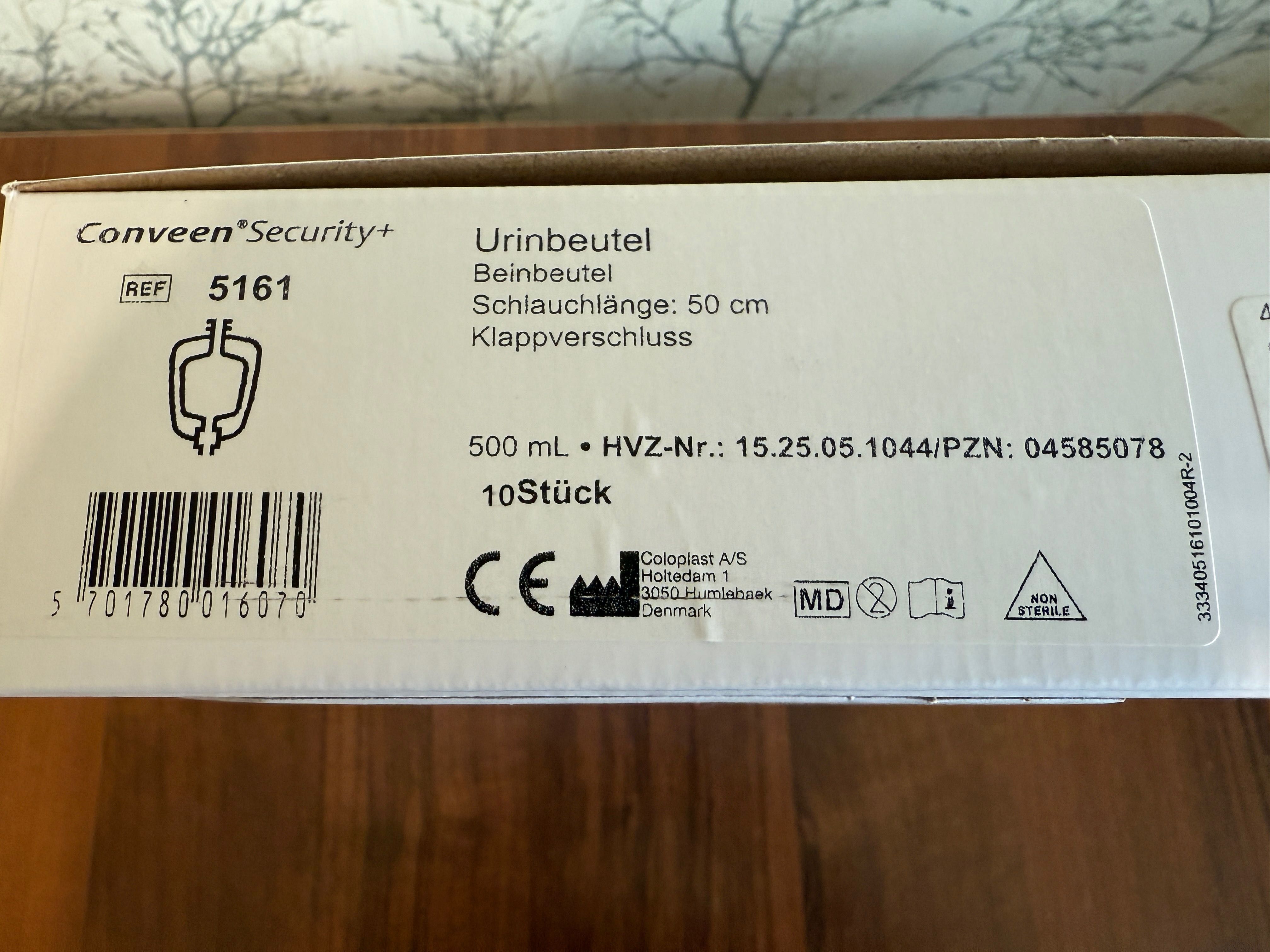 Сечоприймач мішок Conveen Security+ на 500мл
