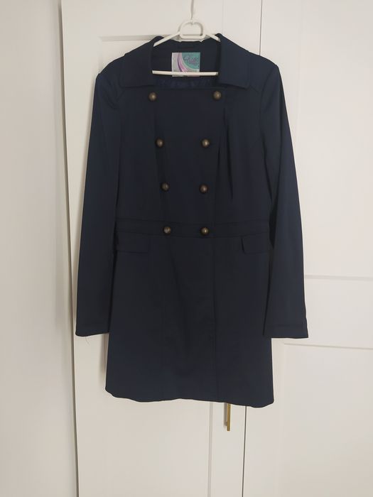 Płaszcz trencz granatowy kurtka rozmiar 42