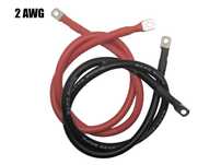 Силиконовый силовой кабель 2 AWG (35 мм²) с клеммами — комплект +/−