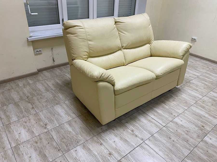 Шкіряний диван. Бежевий диван. Кожаный диван. CALIA ITALIA.