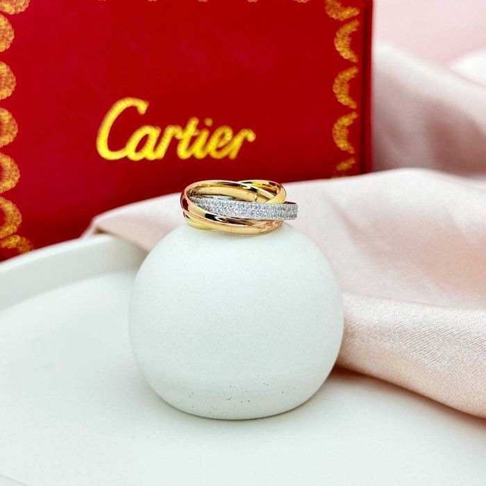 ТОП Каблучка Cartier TRINITY Кольцо Cartier Картье Тринити