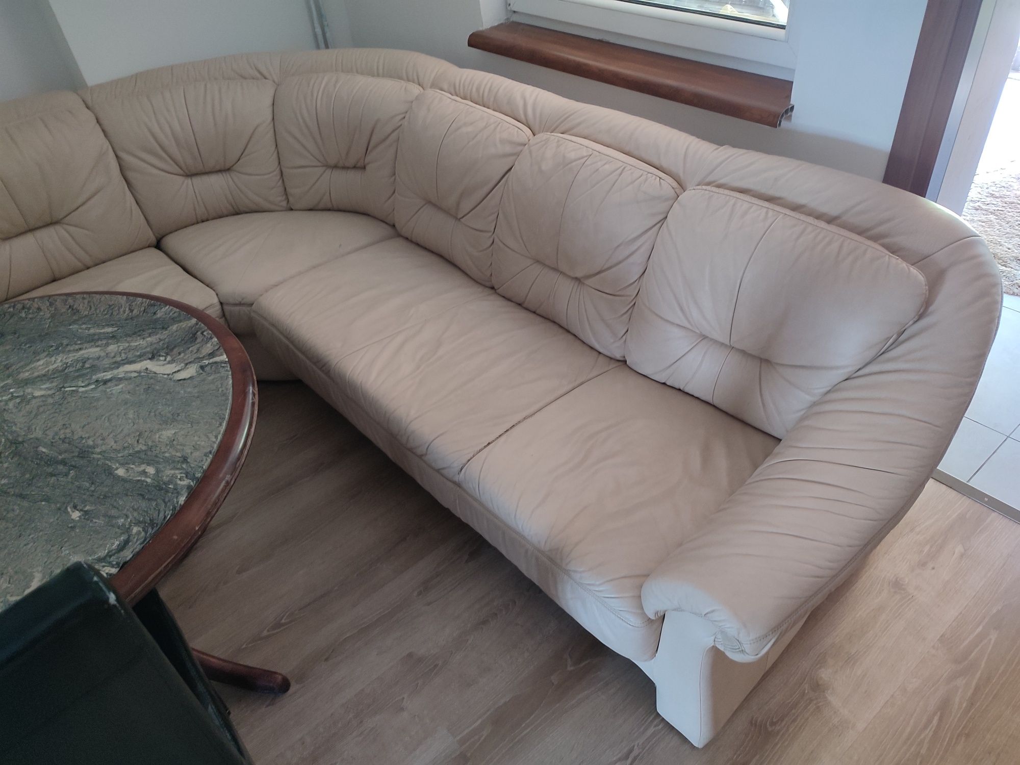 Wypoczynek Skórzany skóra sofa kanapa duży komplet Glamour z funkcją