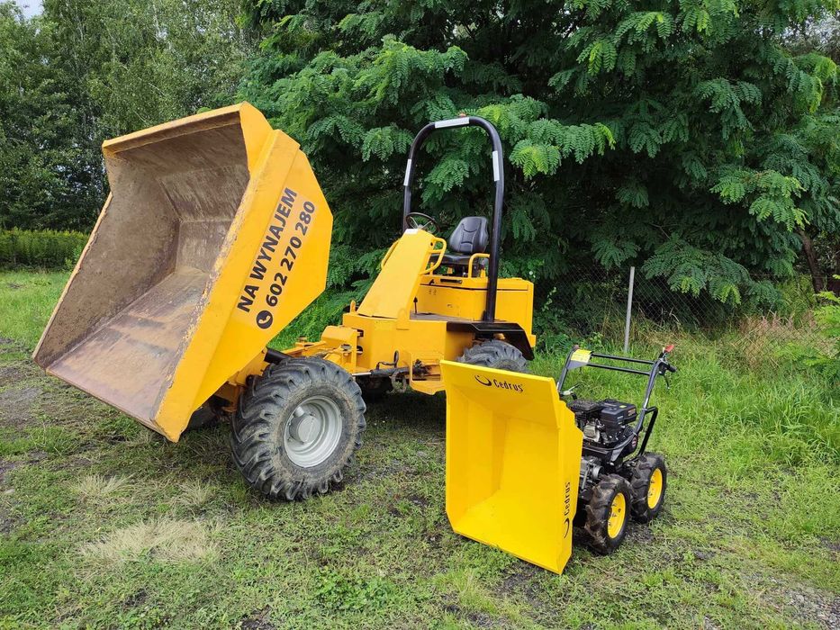 Wynajem Mini wozidło Taczki spalinowe Mini wywrotka Kiper Zagęszczarka