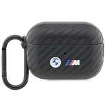 Etui BMW Carbon Double Metal Logo na AirPods Pro 2 gen - czarne