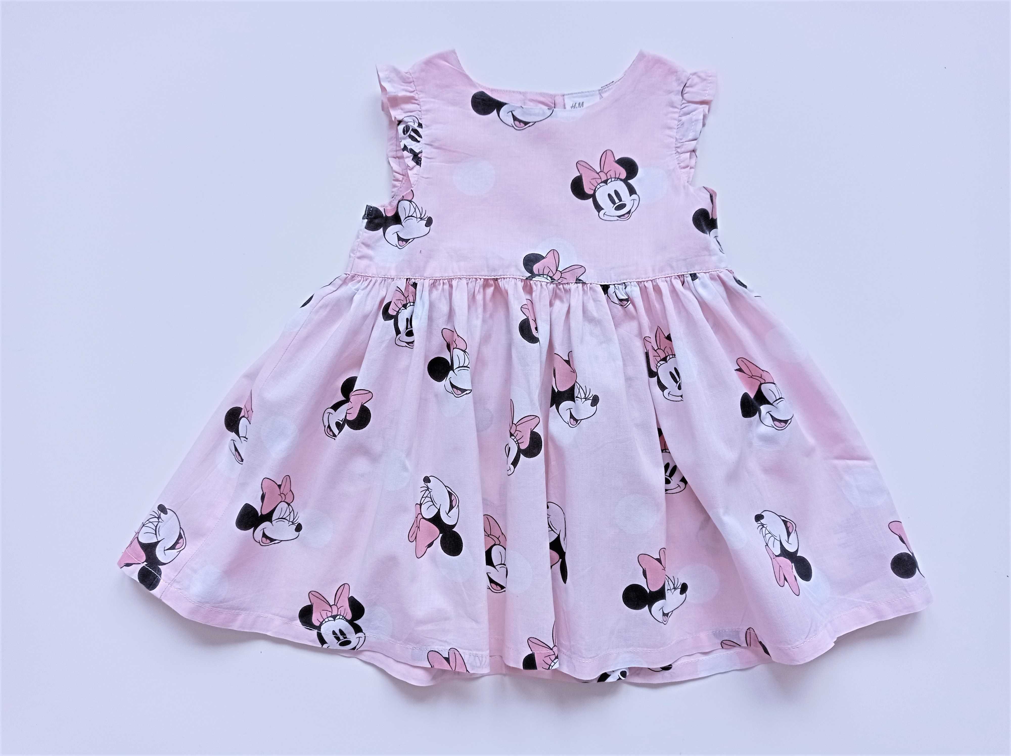 Nowa Sukienka i majtki bufiaste Minnie Mouse H&M 68/74