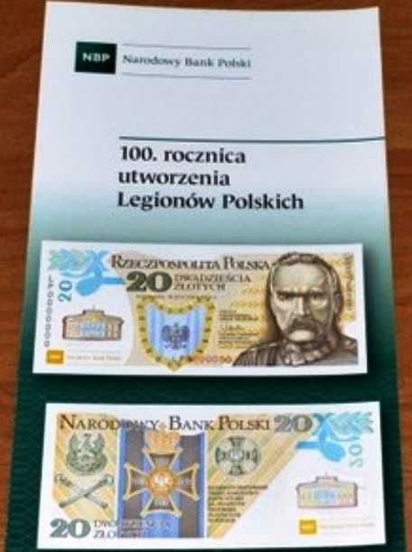 2 x Folder Banknot 100 rocznica Legionów + 1000 Lecie Niepodległość