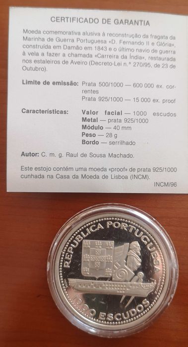 moedas prata proof datas 1995,  1996 (#4)