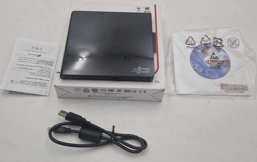 Nagrywarka DVD Zewnętrzna Hitachi-LG Data Storage | USB | Mac, Windows