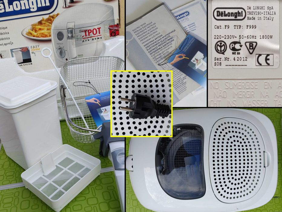 Delonghi F999- new топовая фритюрница с сист.слива масла/Мade in Italy