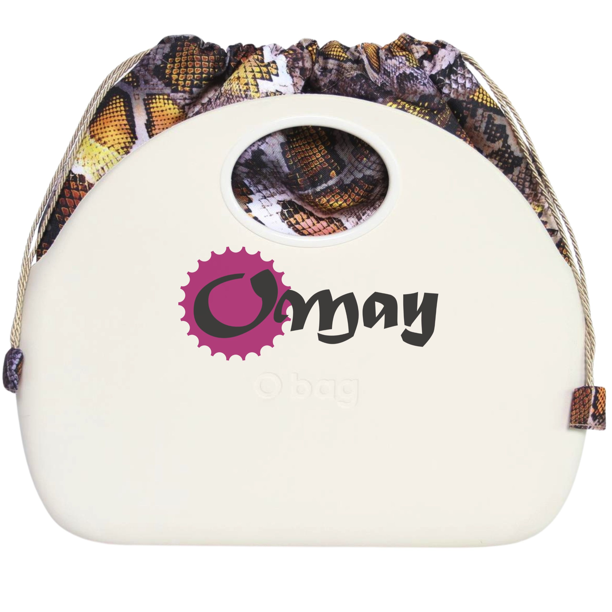 Piaskowy organizer do OBAG MOON worek wąż brąz beż komin OMAY