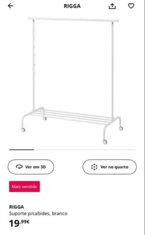 Suporte ikea RIGGA porta cabides