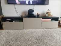 Móvel TV IKEA preto/ bege