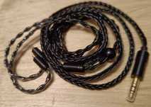 Kabel słuchawkowy IEM 8-żyłowy 8-core MMCX mini jack 3.5 dł.ok. 1.2m
