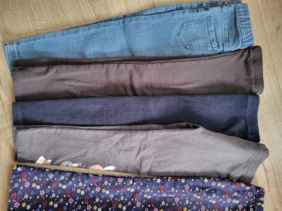 8 par Spodnie legginsy ocieplane jeansy 110 kappahl h&m next sinsay