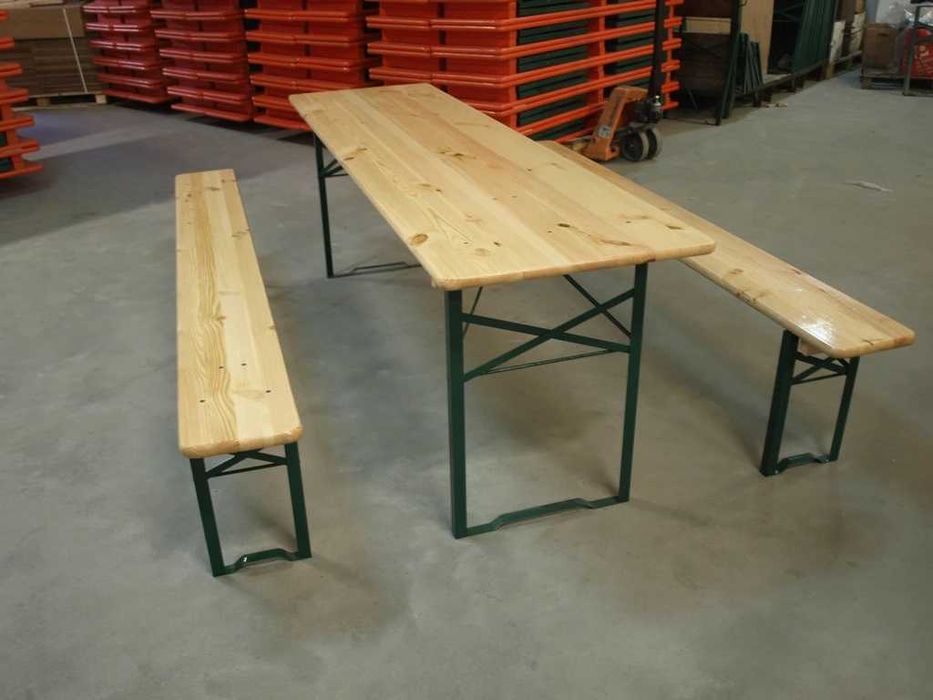 Zestaw Piwny Komplet Biesiadny Stół+ 2 ławki składany GWARANCJA 24 msc