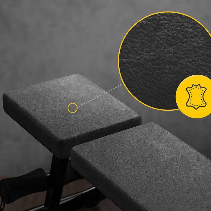 Nowa Ławka Skośna Treningowa Składana Regulowana do Ćwiczeń +Gumy