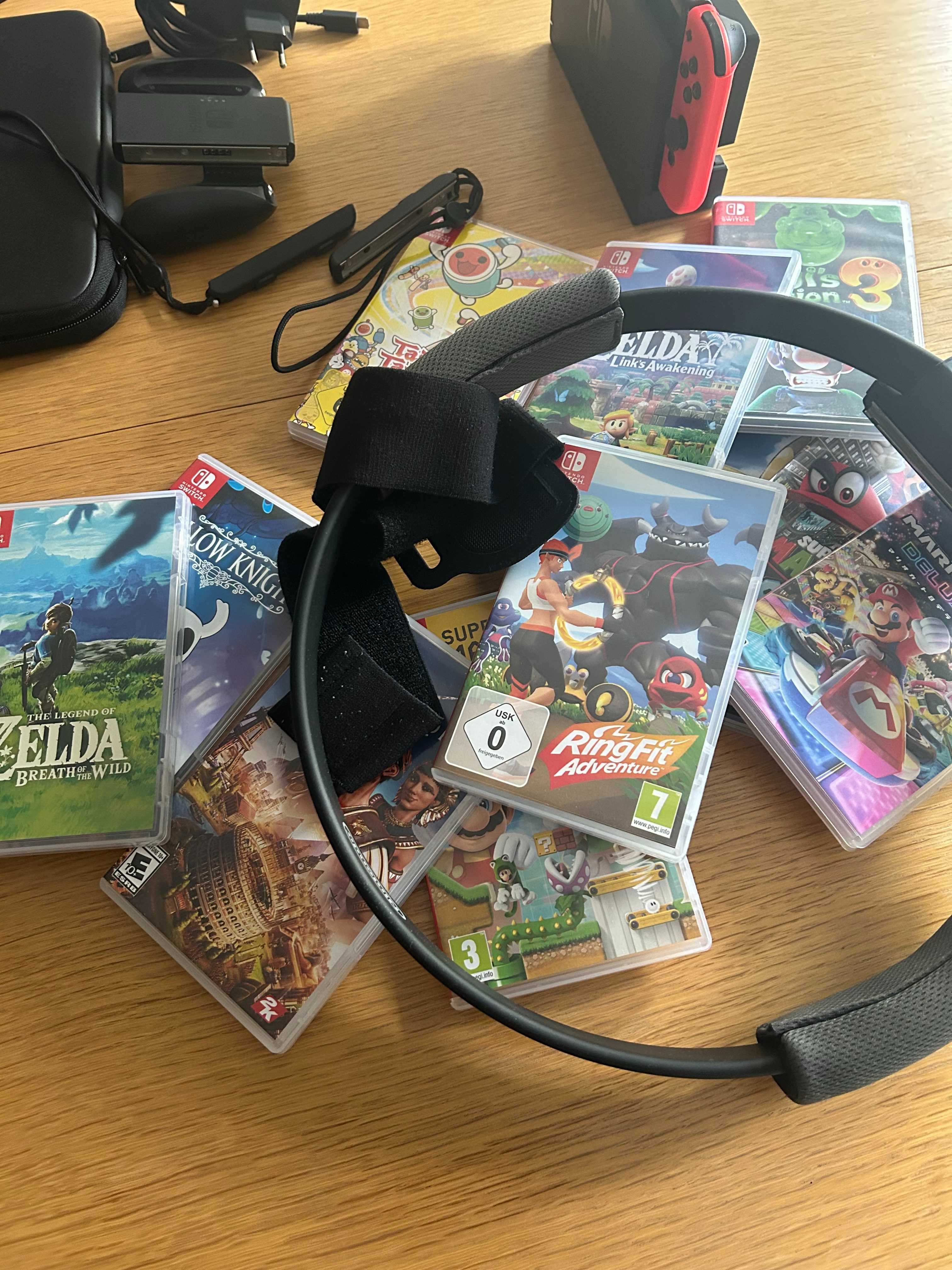 Nintendo Switch + 11 Jogos + Acessórios (Pack Completo)