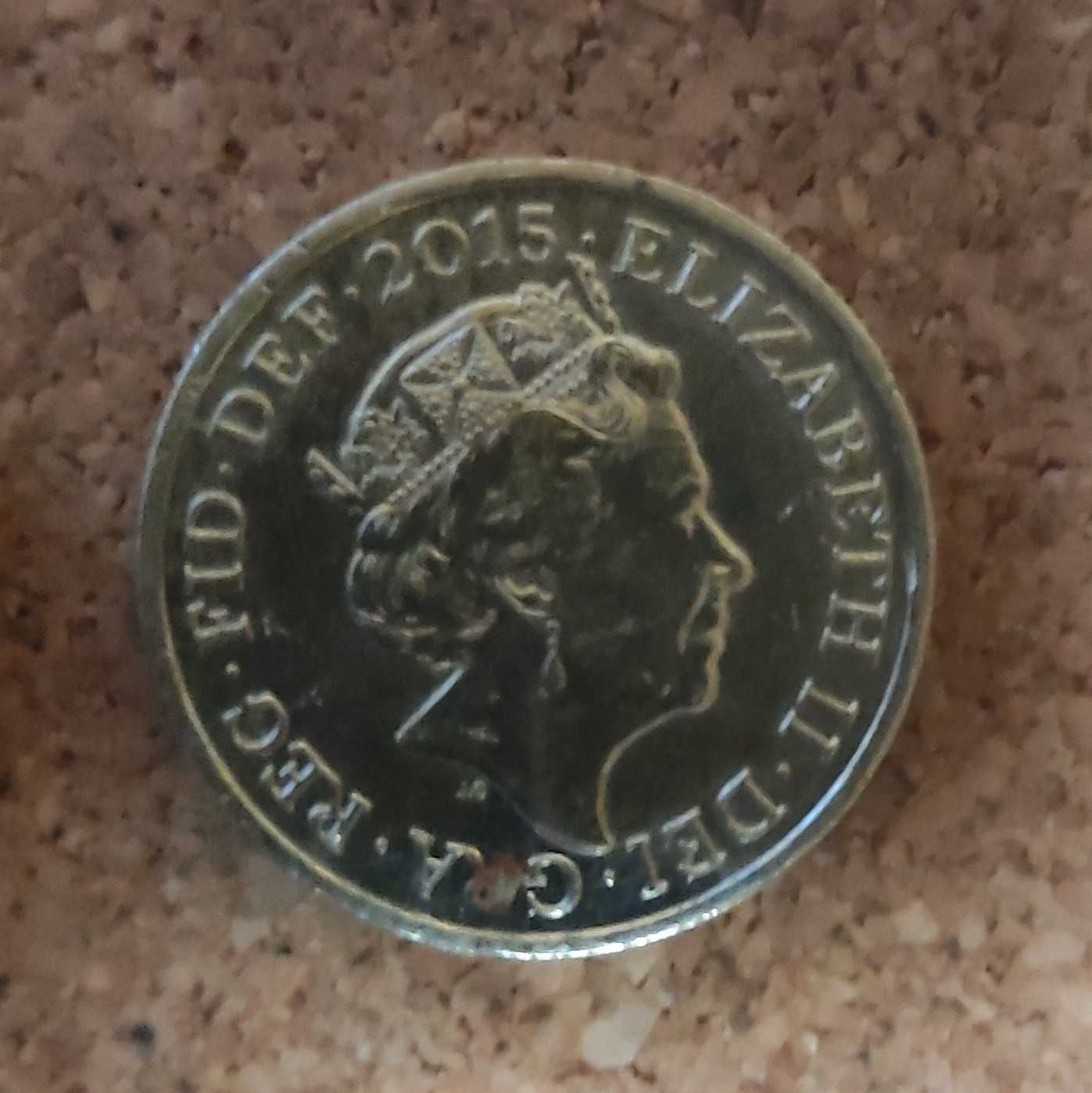 Великобританія, 1 фунт 2015 року