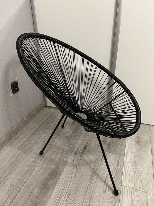 Komplet na taras lub do domu ogrodowy szklany stół i 2 krzesła ratan