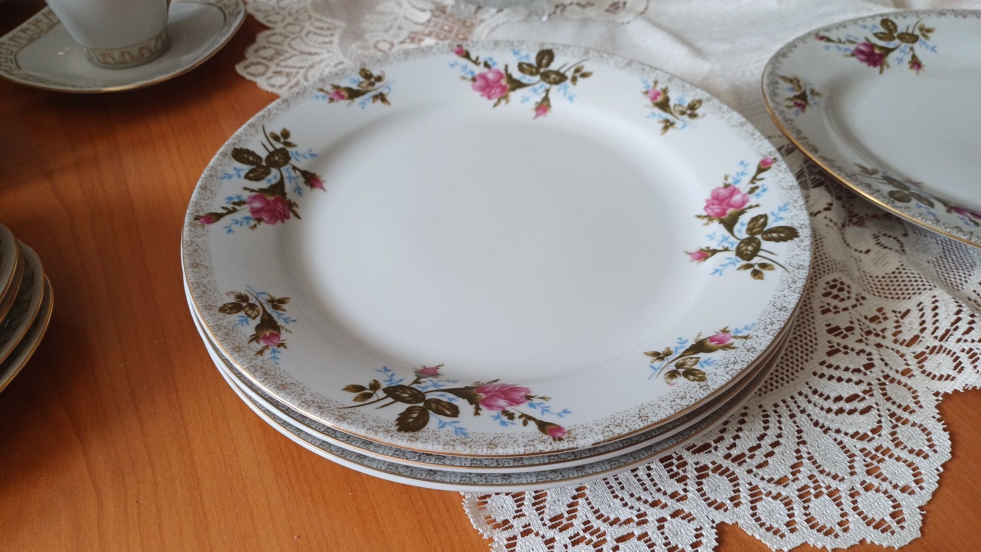 Porcelana feniks komplet zestaw po 3 szt