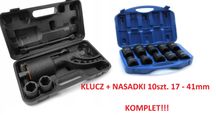 Klucz przekładniowy planetarny 7500Nm + zestaw nasadek 10szt. 17-41mm