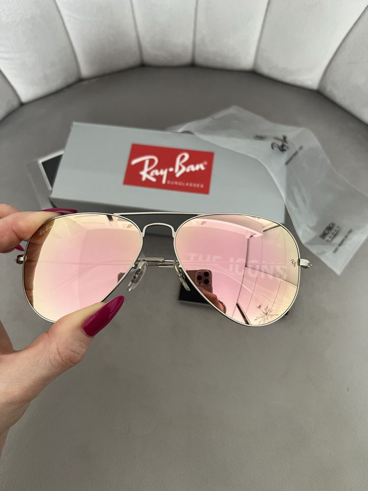 Ray Ban RB3025 aviator 019/Z2 pink mirror różowe lustrzanki