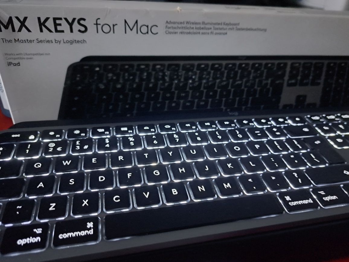 Teclado wireless - Logitech mxkeys para mac compatível com windows