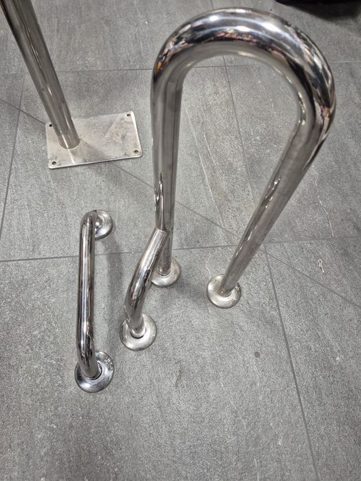 Zestaw uchwytów dla niepełnosprawnych Stal nierdzewna