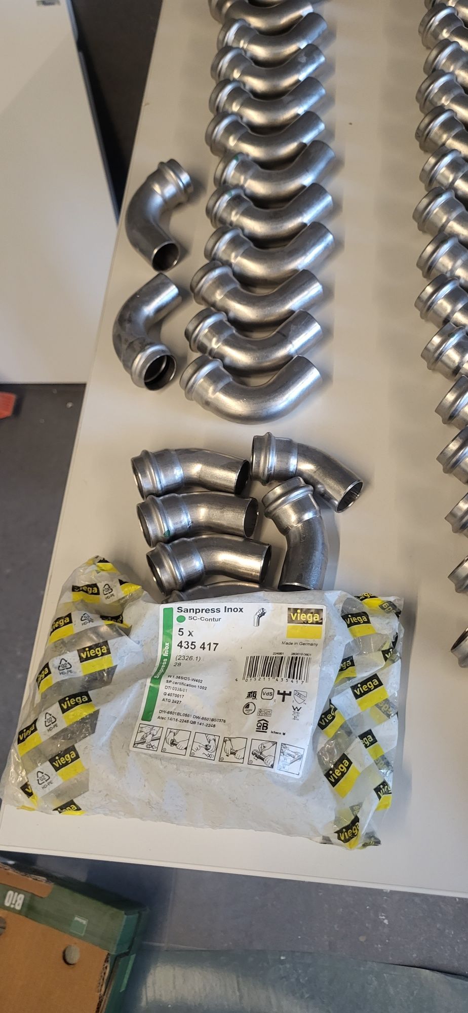Kształtki kolana viega inox 28 ,35 zawór 1 cal