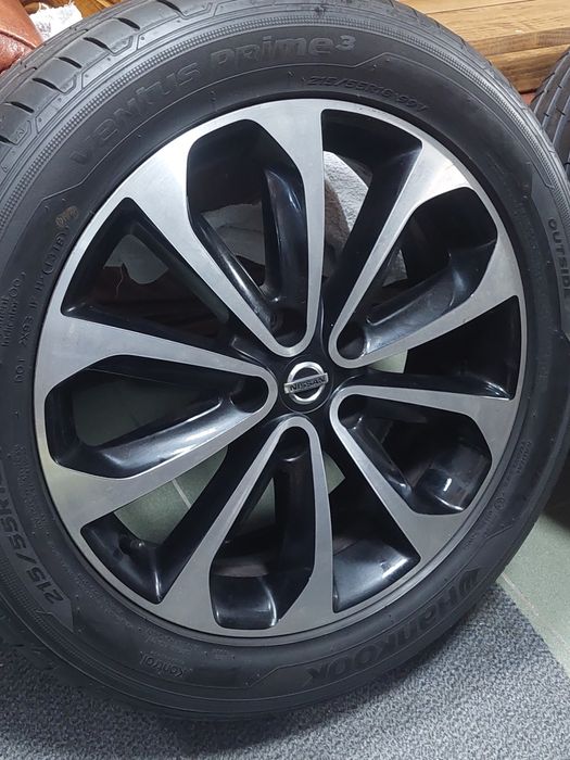 Alufelgi 18 Nissan Qashqai 5x114.3 z Oponami Letnimi 215/55 R18