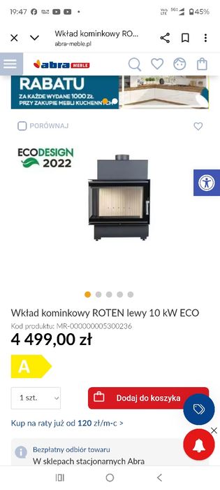 Kominek narożny Nordflam