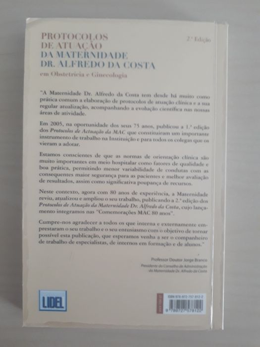 Protocolos de Atuação da Maternidade Dr. Alfredo da Costa.
