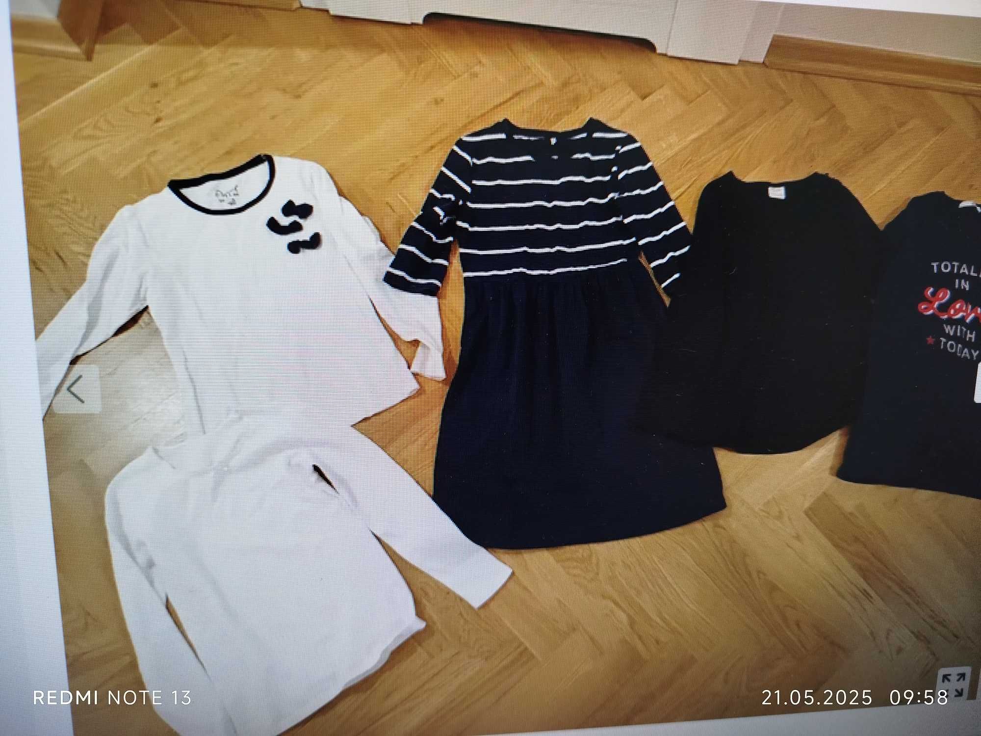 Zestaw ubrań dla dziewczynki sukienka bluzka