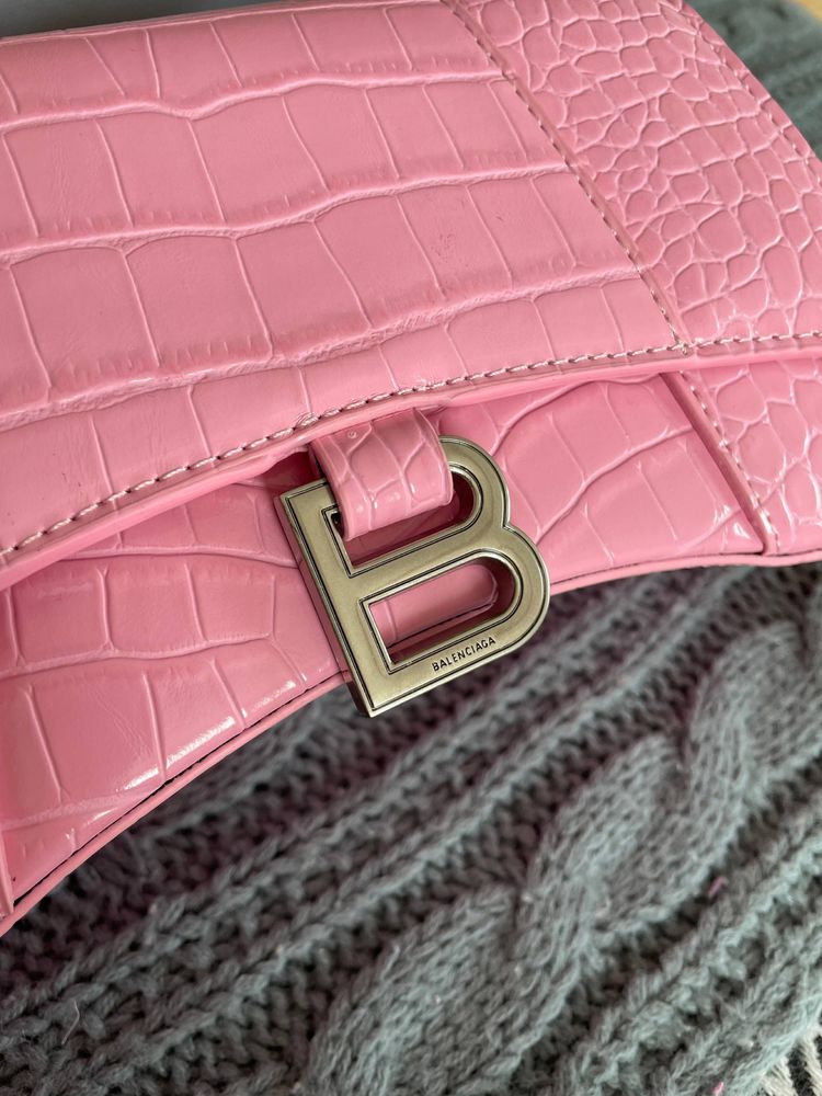 Сумка Balenciaga рожева, чорна, біла