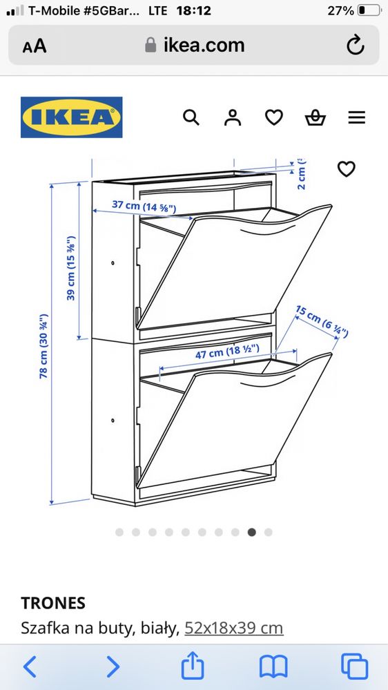 Ikea trones 6 sztuk szafka