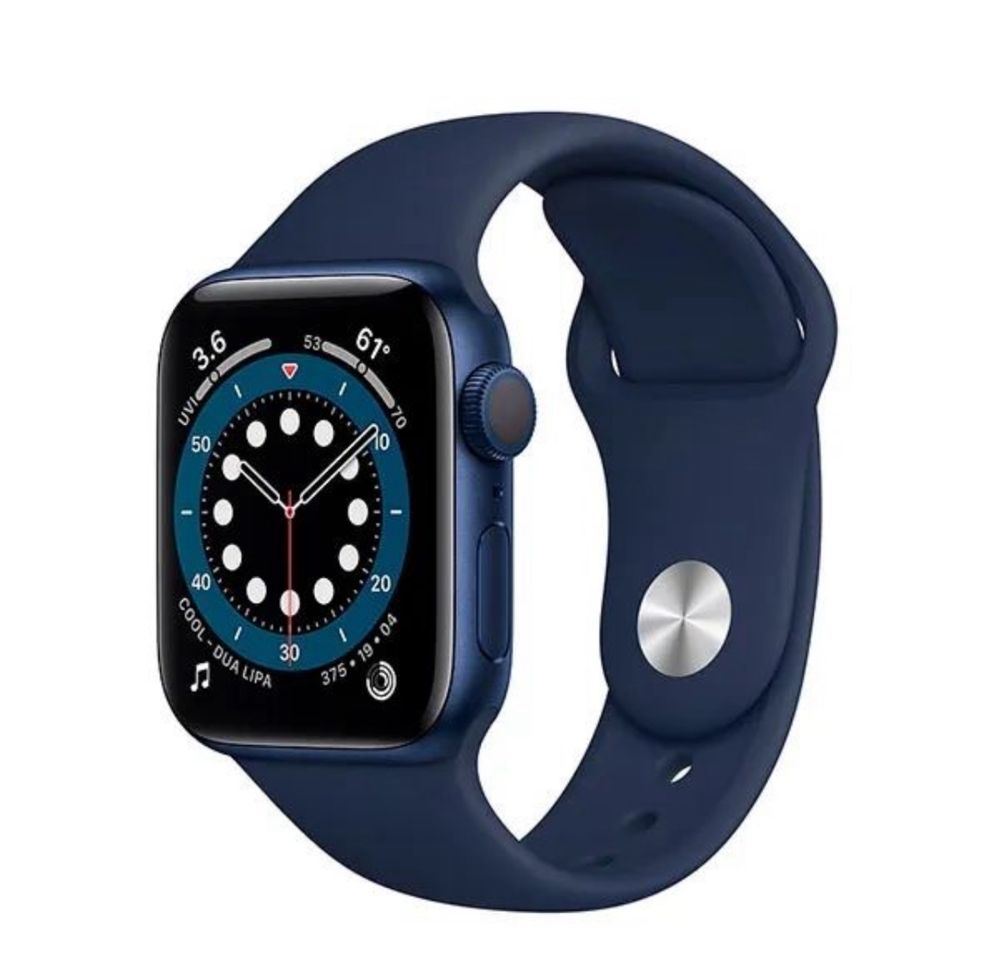 Apple Watch 6 40mm Blue Aluminum Case with Deep Navy Sport Band