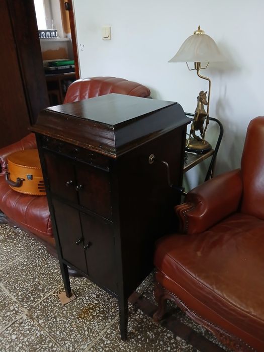 XIX w Mały Gramofon Szafkowy w Super Stanie Kolekcjonersko Muzealnym