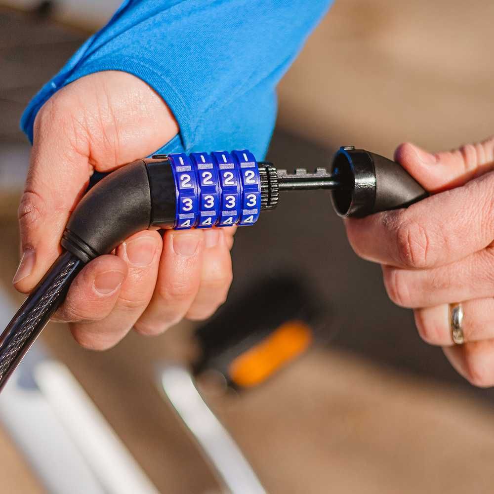 Zapięcie do roweru spiralne na szyfr Forever Outdoor rower