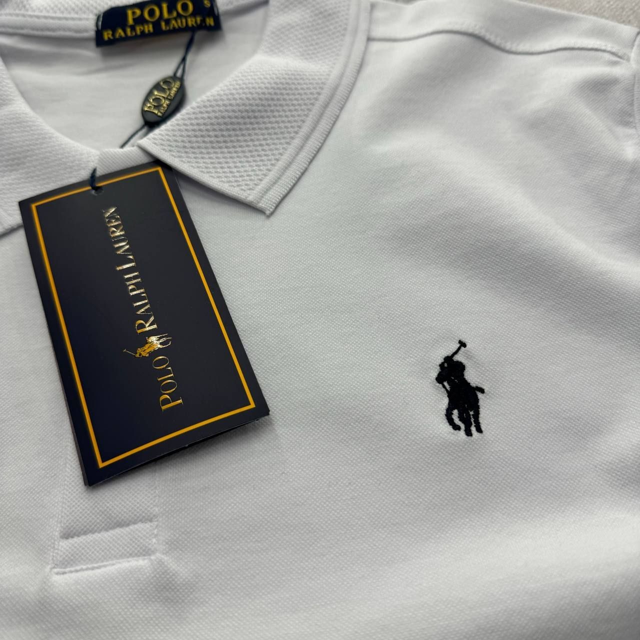 Polo by RALPH LAUREN 2024 Чоловіче чорне біле роло футболка весняна