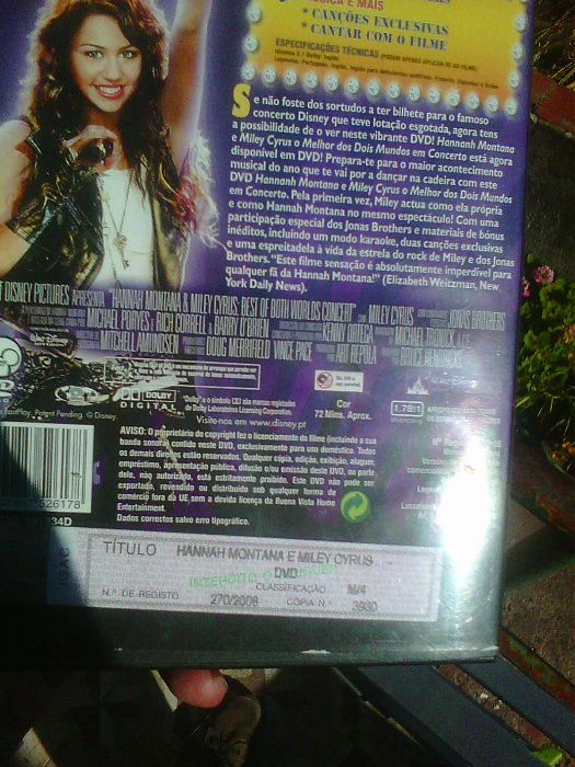 Hannah Montana DVD Concerto- portes CTT gratis