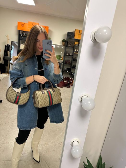 Сумка gucci supreme ophidia 772061 комплектація бутика 17.5/26.5