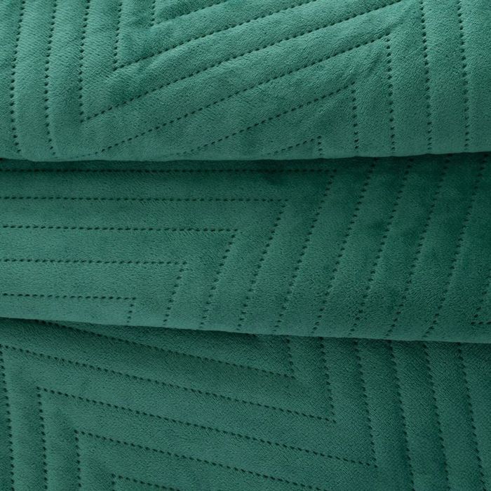 Poszewka na poduszę 45x45 Welurowa velvet pluszowa Jodełka Caden Zielo