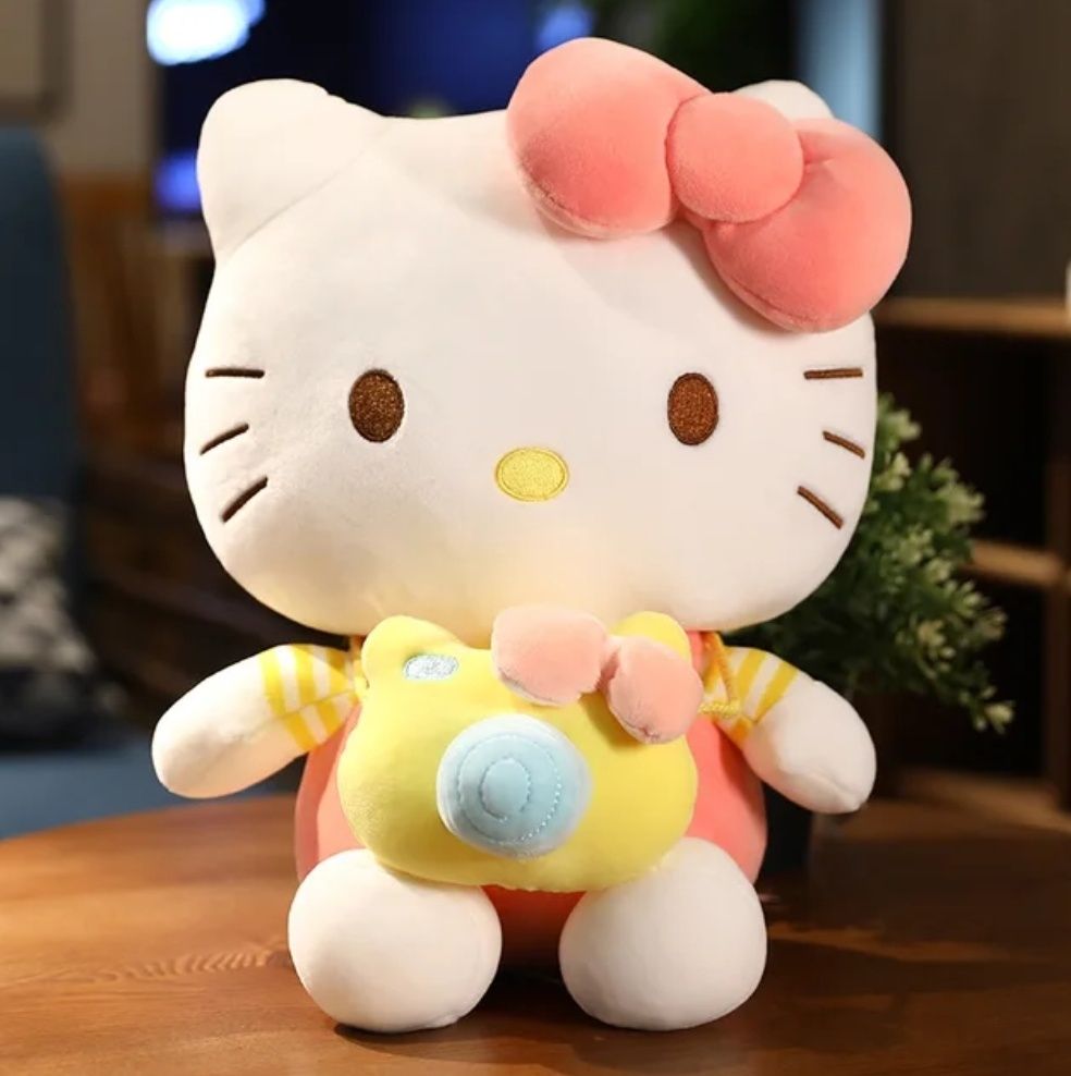 М'яка іграшка Hello Kitty 32 см. Хелло Кітті з фотоапаратом