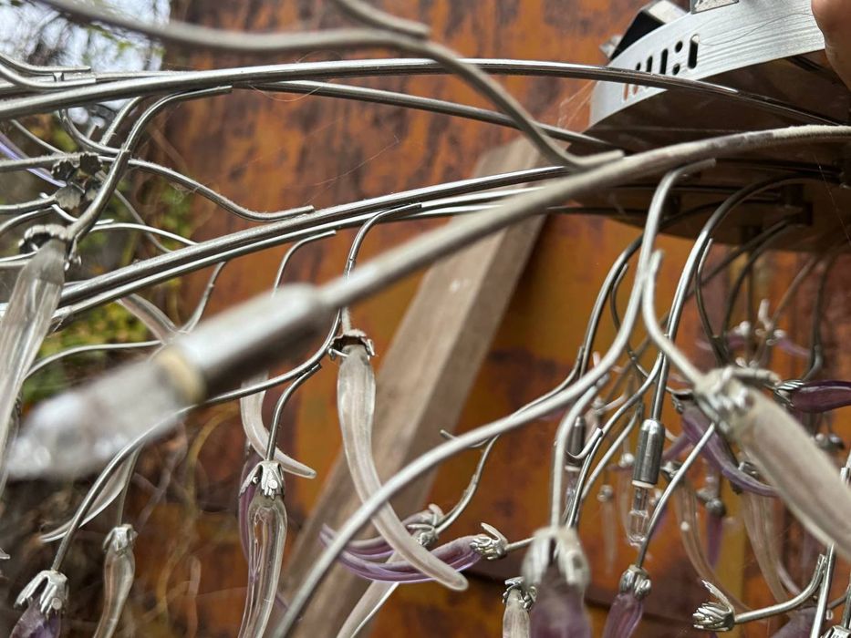 Люстра ЛЭД лампы, хромированная