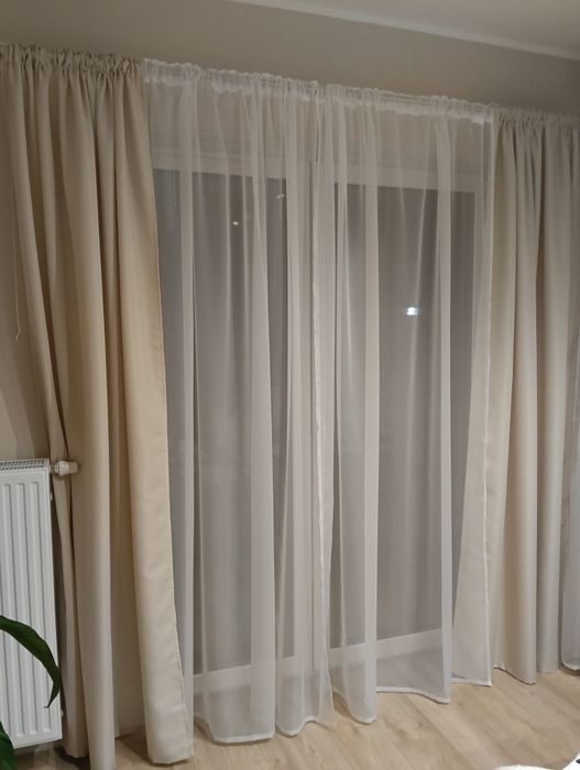 Zasłony nowe beżowe